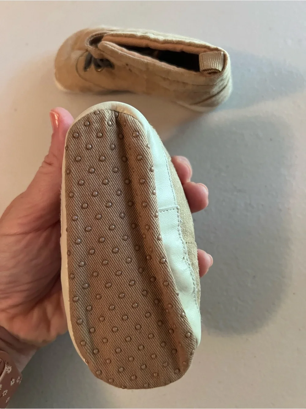 Old Navy Tan Suede Baby Walker Shoes